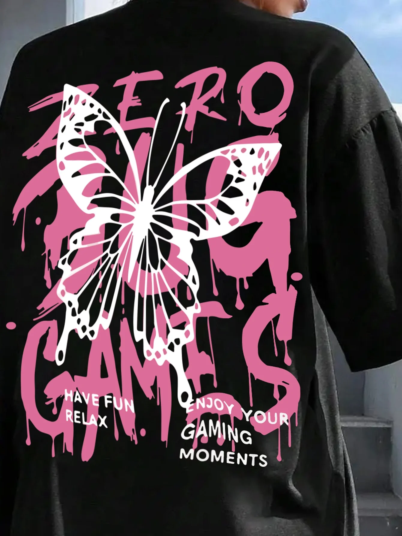 

2025 Spring and Summer New Women's Short-sleeved English Letter Round Neck Printed Personalized Short-sleeved Casual T-shirt