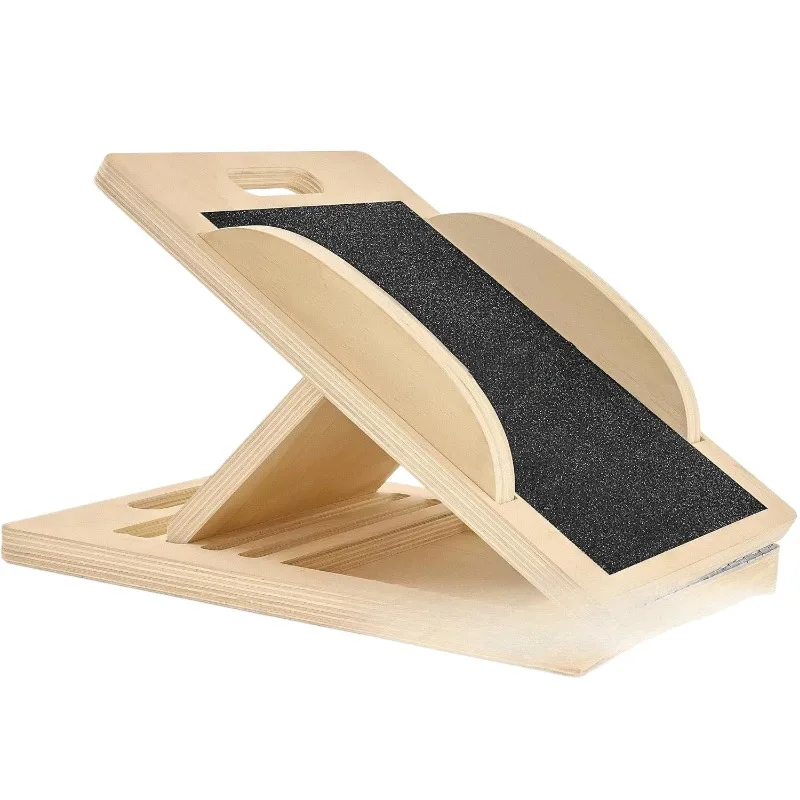 Wooden Stretch Board Fitness Inclined Pedal Squat Inclined Board Multi-gear Adjustable Calf Stretch Balance Board