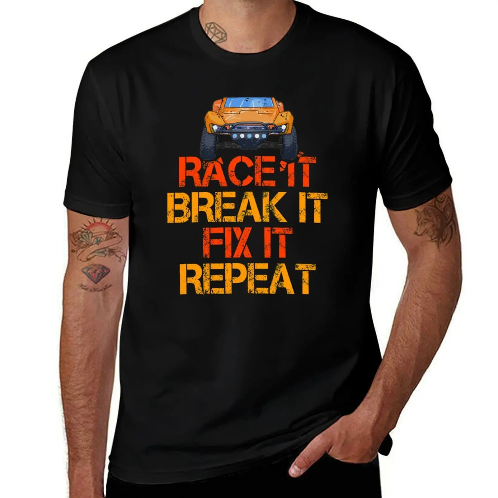 RC Truck Race It Break It Fix It Repeat Radio Control RC Car T-Shirt mens graphic t shirts T-Shirt