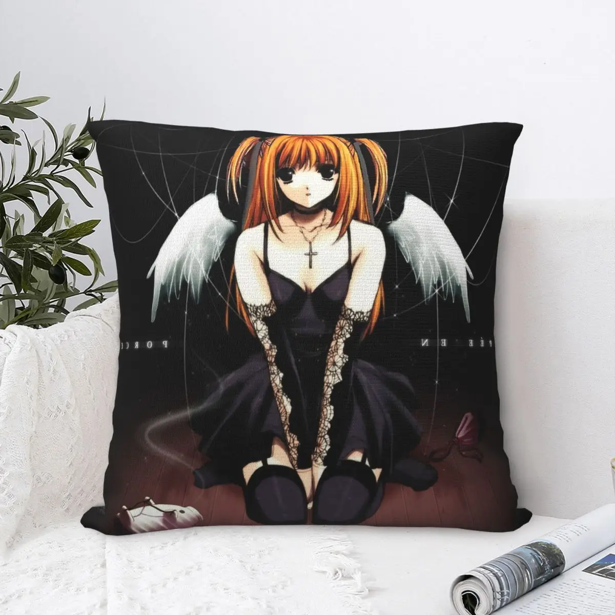 Death Note Shinigami Pillowcase Polyester Cushion Cover Decor Anime Misa Amane Throw Pillow Case Cover Home Dropshipping 18'
