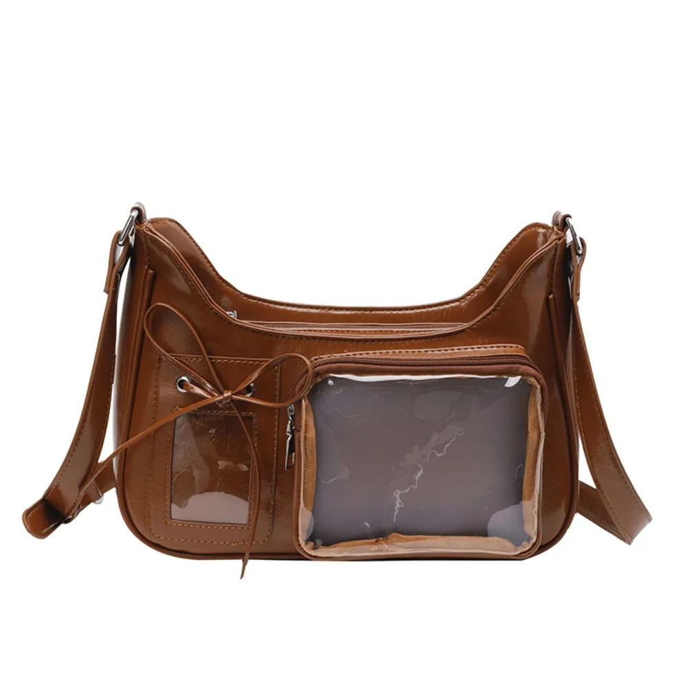 

Portable Japanese Style Transparent Itabag Harajuku Pvc JK Shoulder Bag Casual Badge Display Lolita Handbag Daily