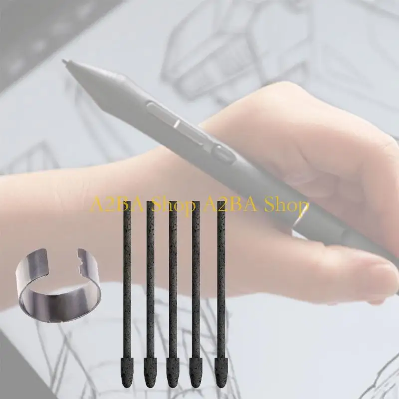 

A2BA Pack Of 5/10 Felts Nibs PN06F Smooth Writing and Drawing On Digital Tablets