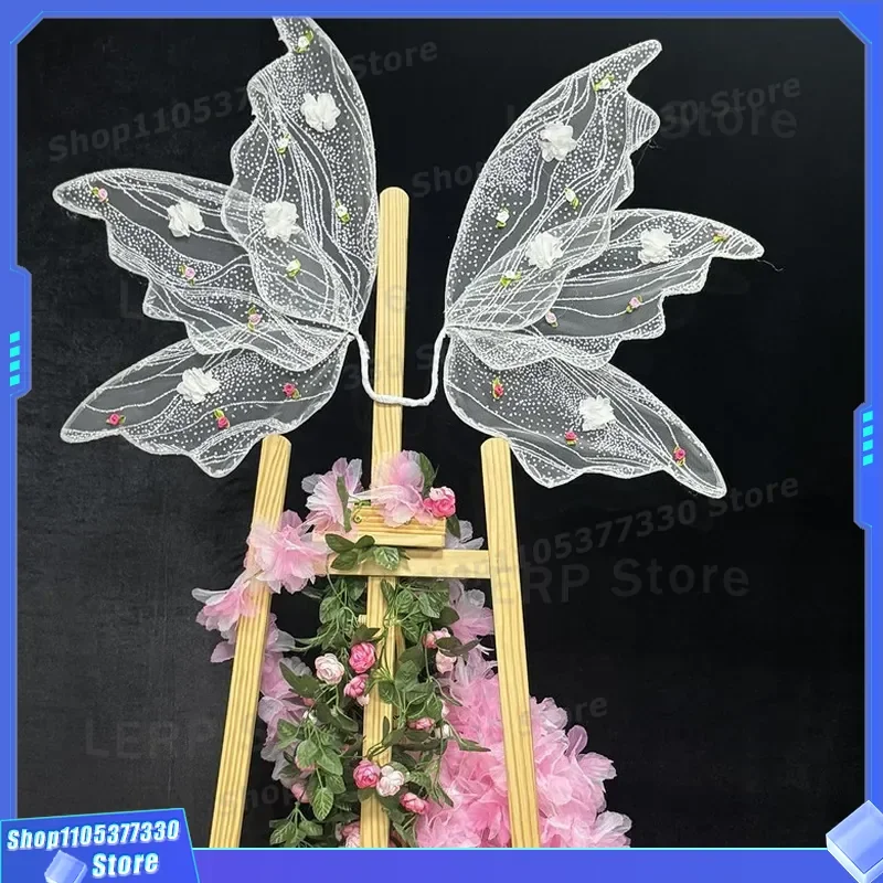 White Butterfly Dragonfly Fairy Wings for Kids Adults Costume Party Show Photography Props Elf Wing Accessories Decor Fairy