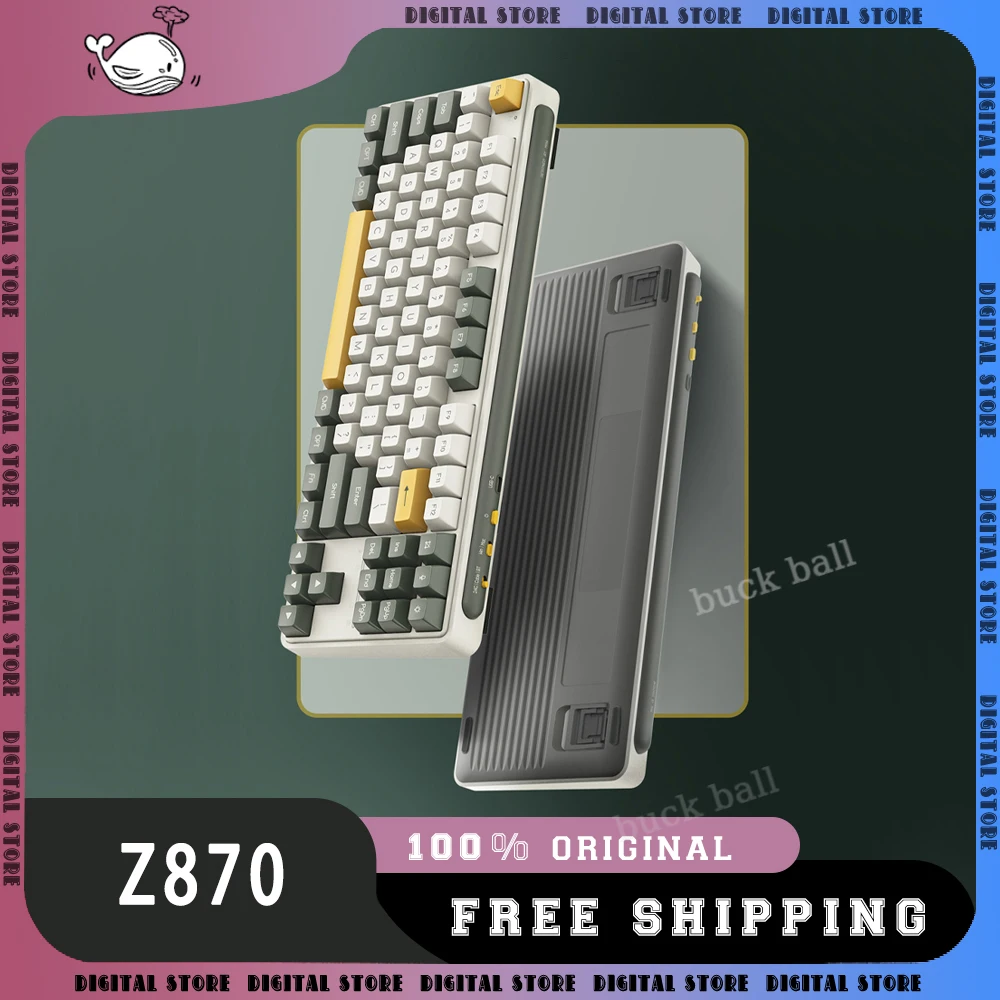 

MIIIW Z870 Mechanical Keyboard 3Mode USB/2.4G/Bluetooth Wireless Keyboards 87 keys Hot Swap Rgb Backlight Gaming Keyboards Gift