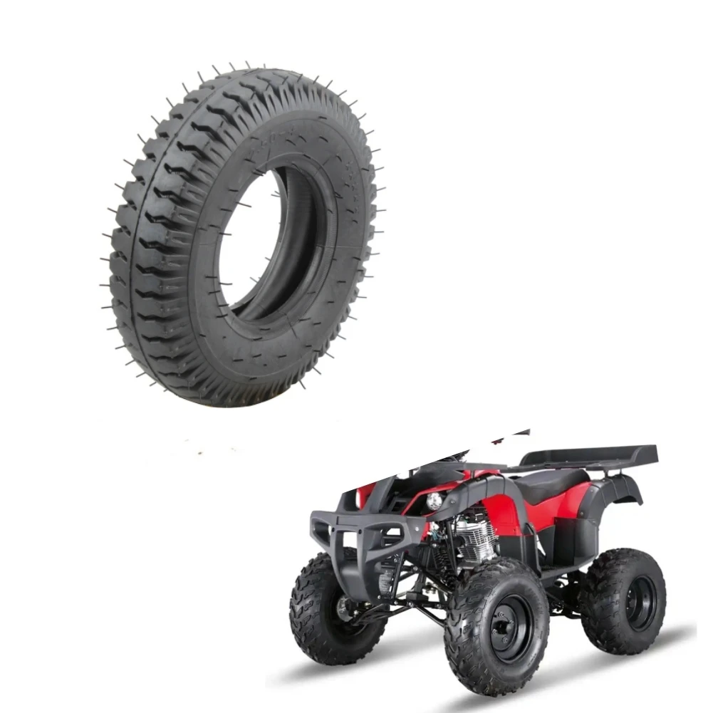 2.50 4 Inner and Outer Tire with Inner Tube for Hand Truck Utility Cart Flatbed Trolley Black Rubber 480g Strong Build