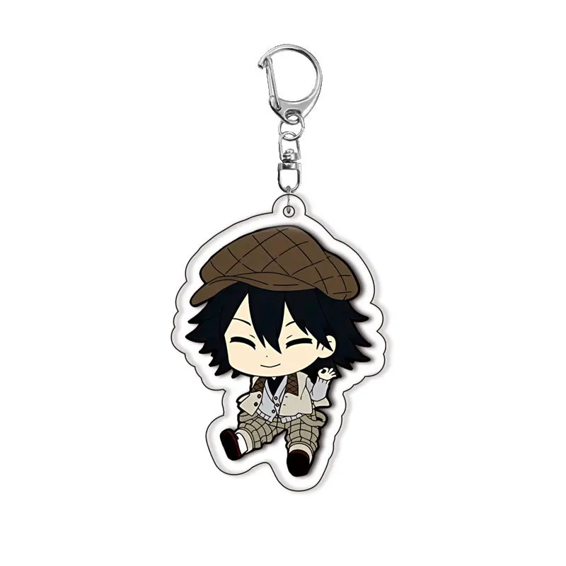 Cartoon Bungo Zwerfhonden Q Versie Anime Karakters Acryl Sleutelhanger Charme Meisjes Jongens Mode Rugzak Hangende Ornamenten Geschenken