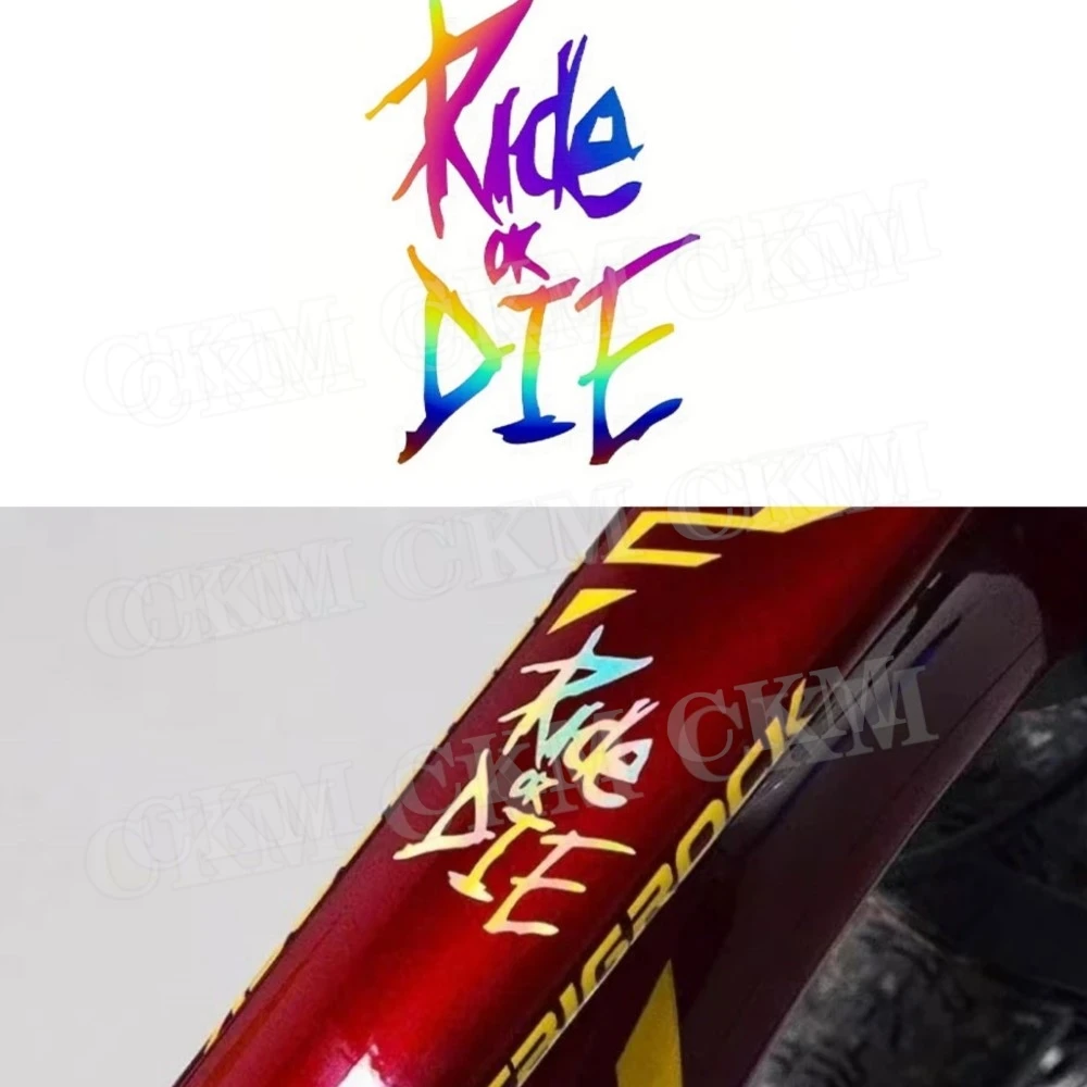 

Bike Stickers Ride Or Die Bike Frame Sticker Top Tube Sticker Bicycle Decals Decorative Frame Stickers Bike Decal for All Car