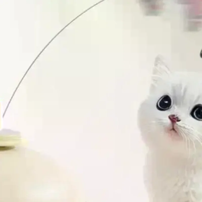 Electronic Interactive Cat Teasing Toys Electric Intelligent Automatic Rotate Cute Pig Funny Electric Rotating Butterfly Toys