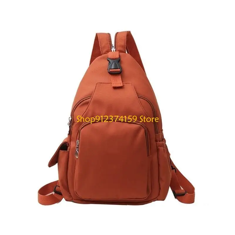 

G5AE Women Shoulder Bag Crossbody Bag Man Casual Chest Bag Oxford Cloth Backpack