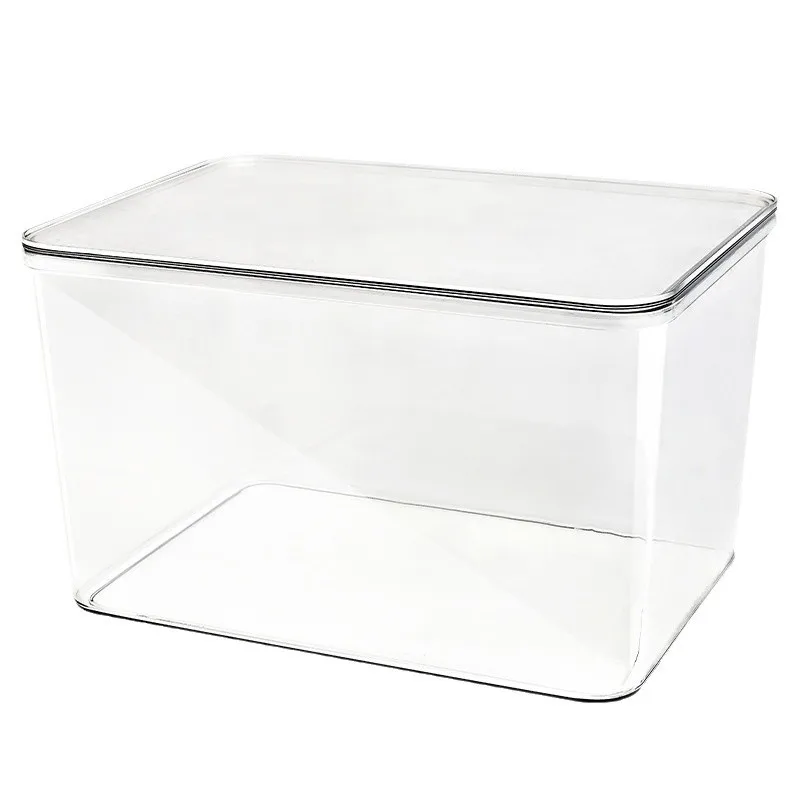 

Ящик для хранения с крышкой, герметичный, влагостойкий и защищенный от насекомых, для хранения одежды, закусок, сухофруктов, мелочей, прозрачный ящик для хранения