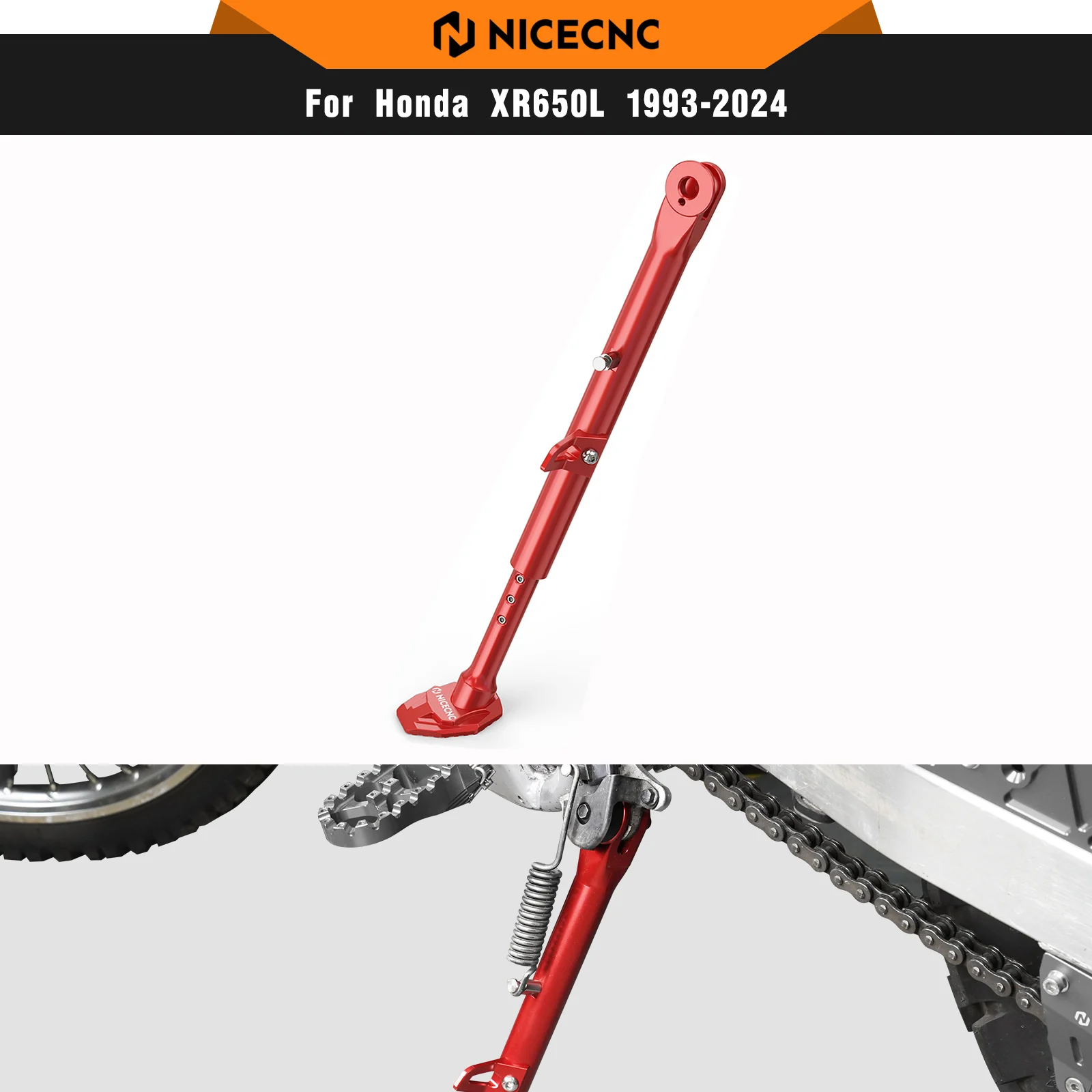 

NICECNC Adjustable Kickstand Aluminum Lowering Links For Honda XR650L XR 650L 650 L 1993-2025 2024 2023 Motorcycle Accessories