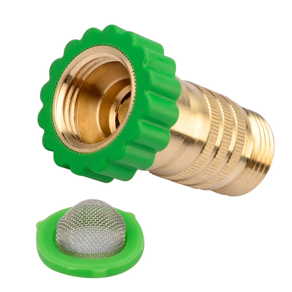 RV Waterdrukregelaar 40-50 PSI Loodvrij Messing 3/4 "Slangschroefdraad Met Ingebouwde Sedimentfilter Voor Camper Trailer