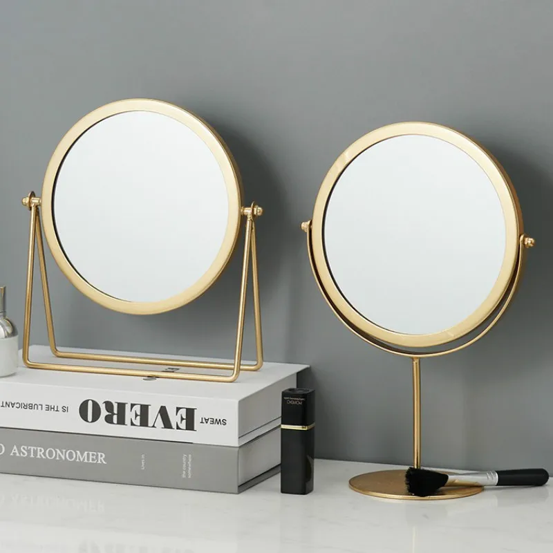 Metal Decorative Mirror Lady Desktop Makeup Crafts Dimensional Home Decor Accessories