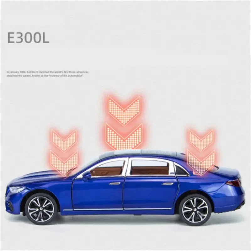 1:32 E300 L E-Class Alloy Car Model Diecasts Metal Toy Vehicles Car Model Simulation Sound and Light Collection Childrens Gifts