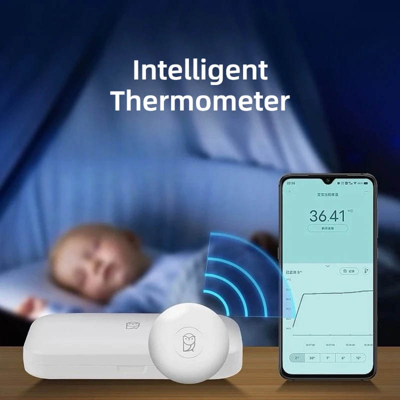 

Интеллектуальный термометр Miaomiaoce: высокоточный мониторинг, оповещение о высокой температуре для младенцев, защита домашнего уюта, новинка