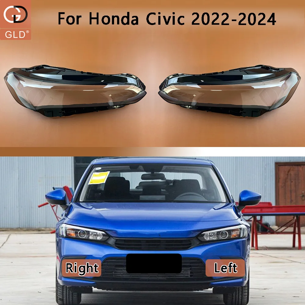 Headlamp Cover Headlight Shell 2022-2024 For Honda Civic 11th Generation Transparent Lens Plexiglass Replace Original Lampshade