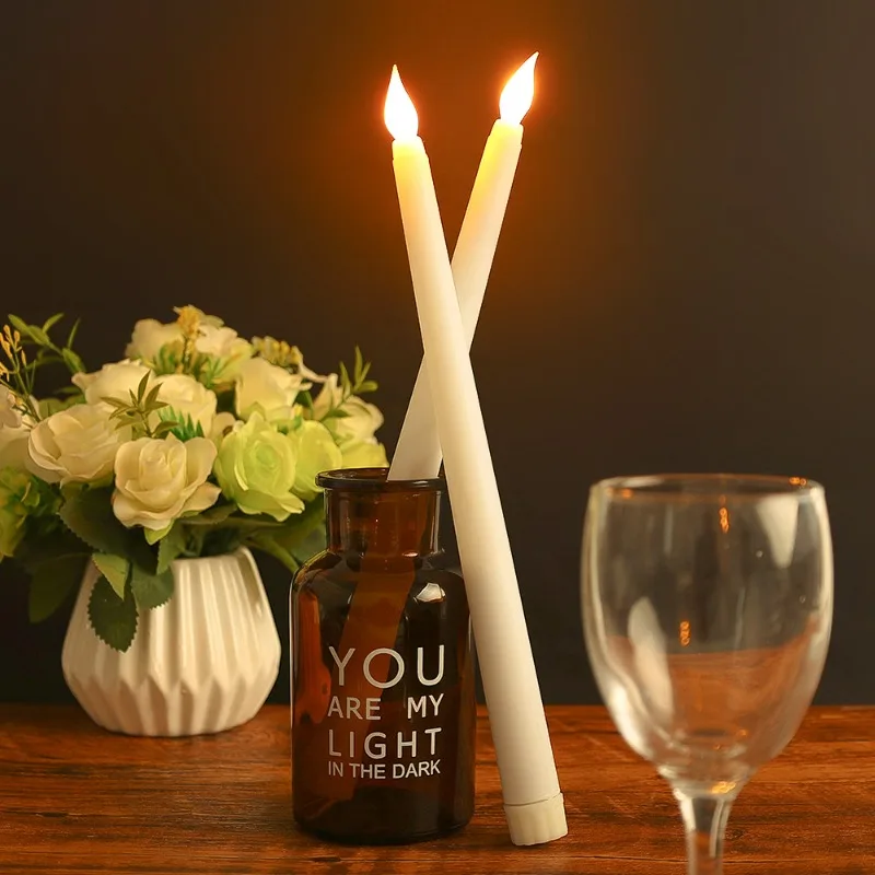 20/1Pcs LED Flameless Electronic Candles Flashing Lamp Battery Powered Diy Birthday Party Wedding Home Table Decoration Candles