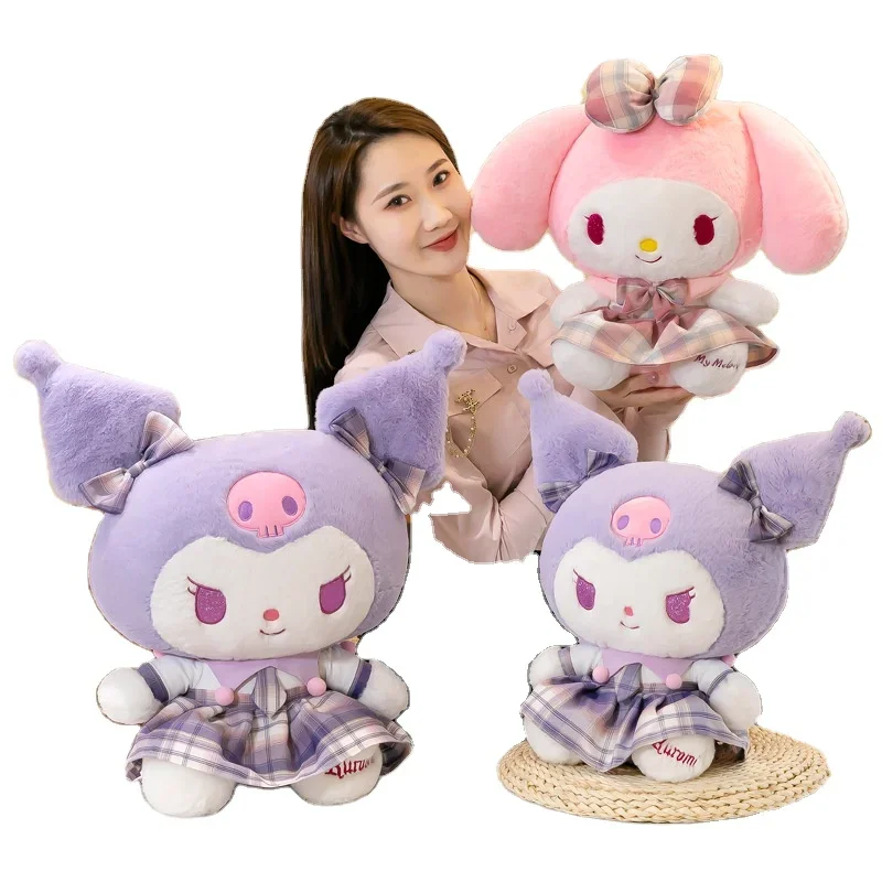 

Sanrio Large Size Princess Skirt Kuromi Plushies Doll Kawaii Cartoon Anime Stuffed Plush Doll Toy Pillow Children Birthday Gifts