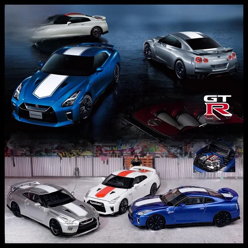 modele-de-voiture-de-collection-en-alliage-motorhelix-164-gtr-r35-edition-limitee-50e-anniversaire-vehicule-jouet-en-stock-14-ans-et-plus