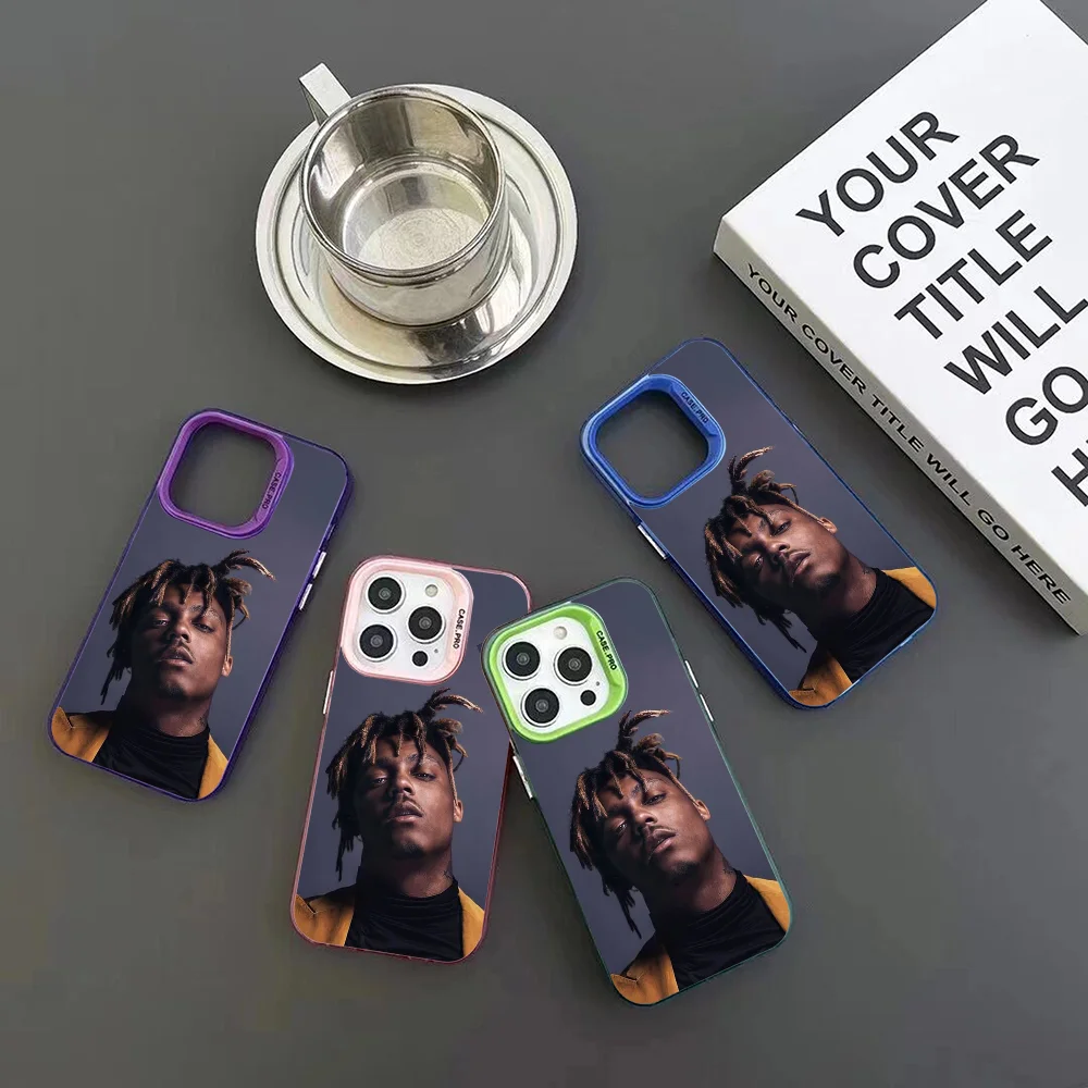 Singer J-Juice W-WRLD Phone Case IMD Color Silver Shell For IPhone 16 15 14 13 12 Pro Max Plus