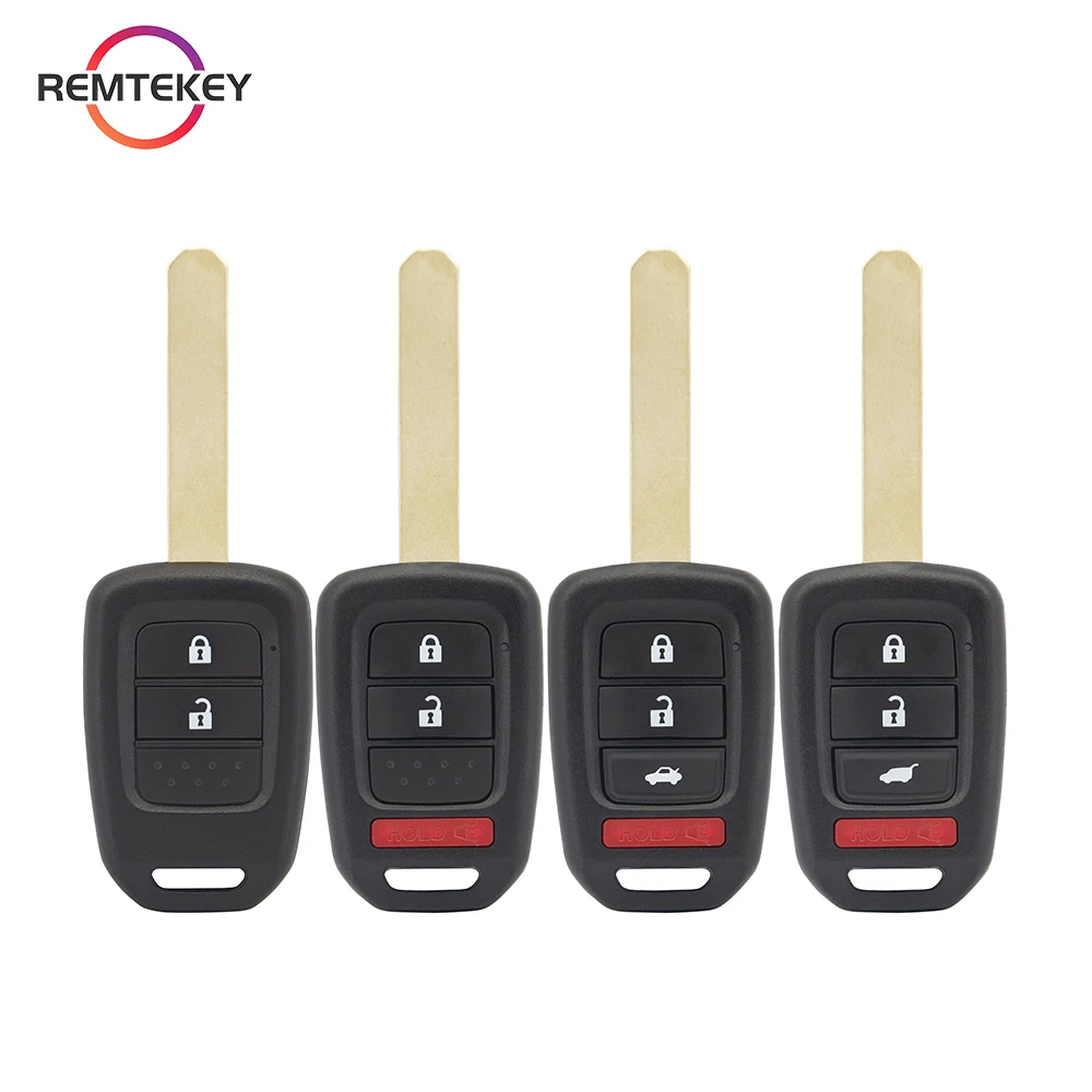 REMTEKEY Remote Car Key Shell Case MLBHLIK6-1T/HLIK6-1T 2/3/4 Buttons HON66 Blade for Honda Jazz Fit XRV Accord Civic