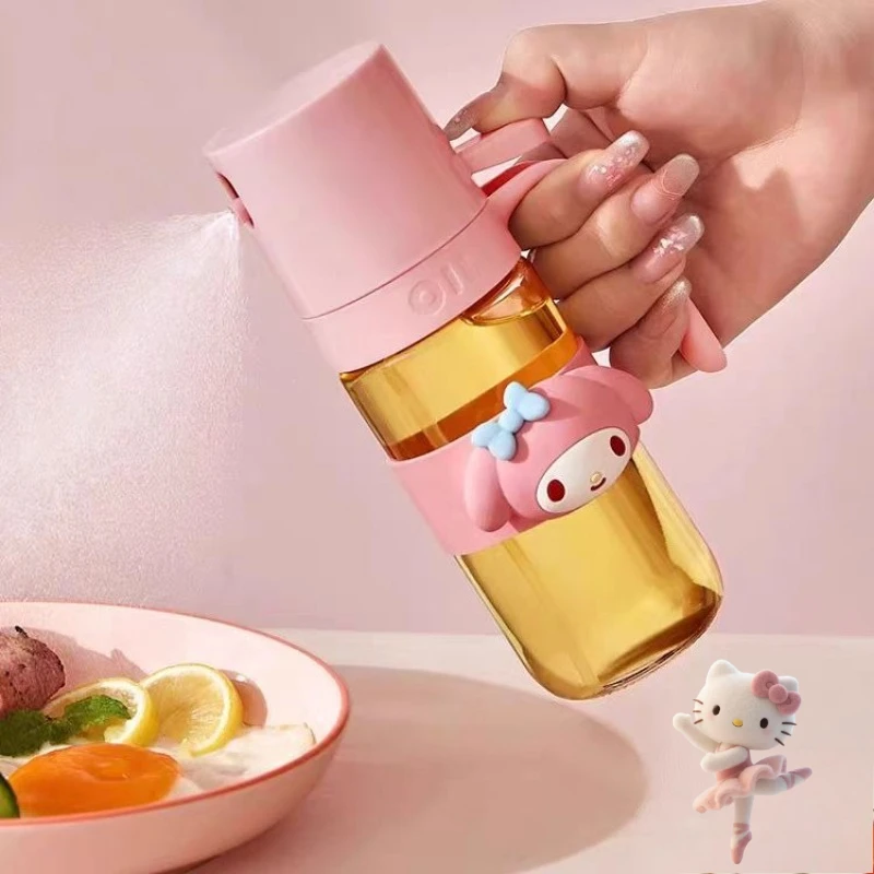 

Sanrio Hello Kitty cartoon cute spray oil bottle creative kitchenware seasoning bottle leak-proof edible oil container gift