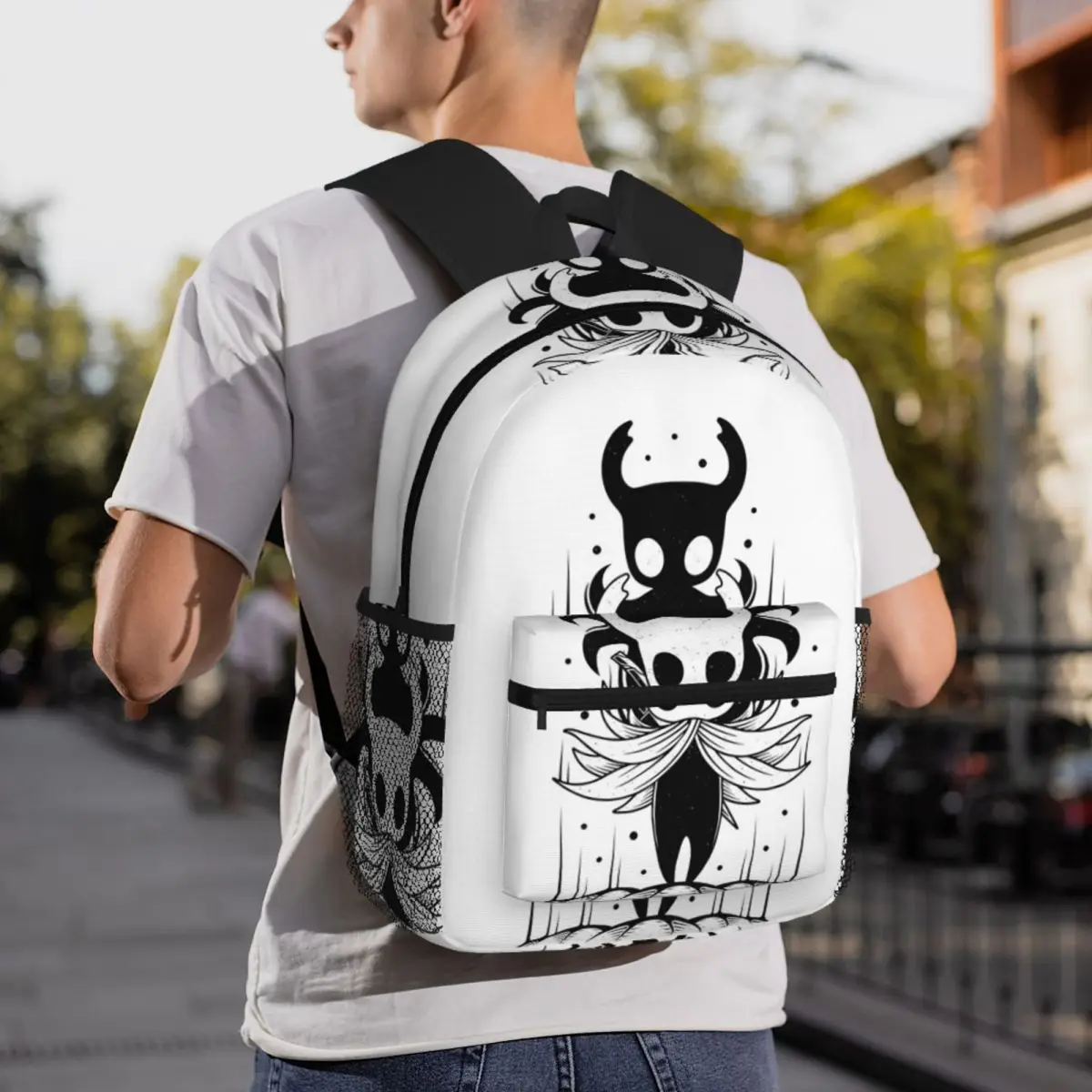 Ghost Knight Hollow Knight Game Backpack Daypack Large Capacity Boys Girls BookBag School Bag Shoulder Bags for Men Women