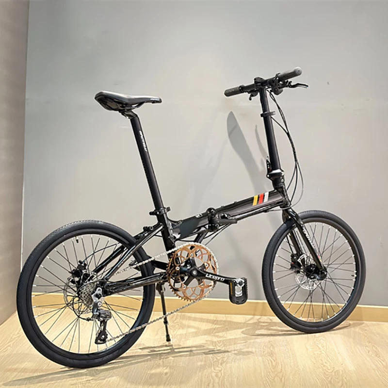 Foldable Bike 20 Inch Aluminum Alloy Frame With 451 Rim 9-Speeds Folding Bicycle Commuting Portable Cycling