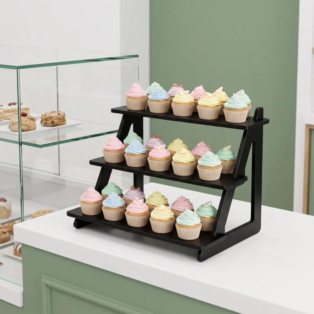 3 Tier Seasoning Storage Rack Space Saving Portable Layered Display Shelf 3D Printing Plastic Ladder Display Rack Retail Tables