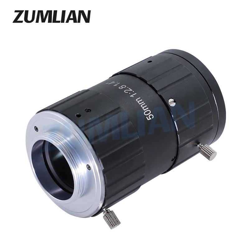 ZUMLIAN 45MP High Resolution 50mm Fixed Focal Lens 1.4'' Camera Large Sensor Size C-Mount FA Camera Lens F1.4 Low Distortion
