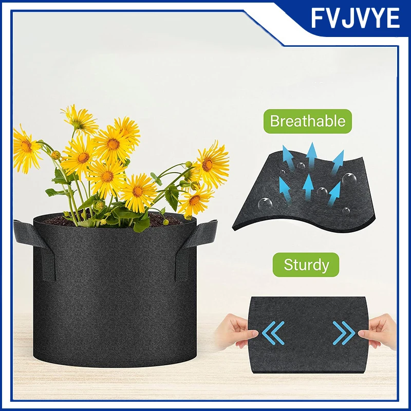 Big Size 15 20 30 200 Gallon Planter Grow Bags Pot Home Large Growing Pots Garden Tools Strawberry Fabric Vegetable Jardin .A2