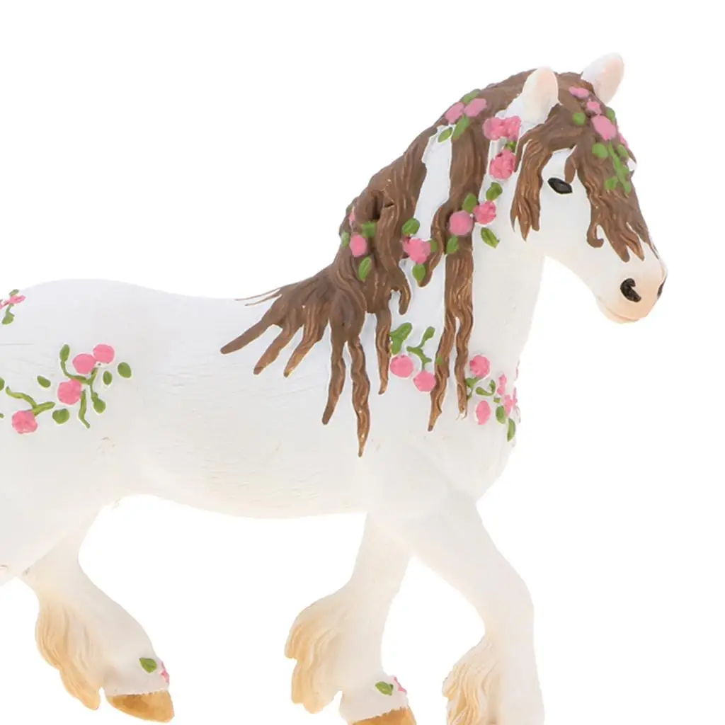 Elven Horse Animal Figurine Plastic Horse Model Educational Toy Home Decor for Kids Gift and Collectible