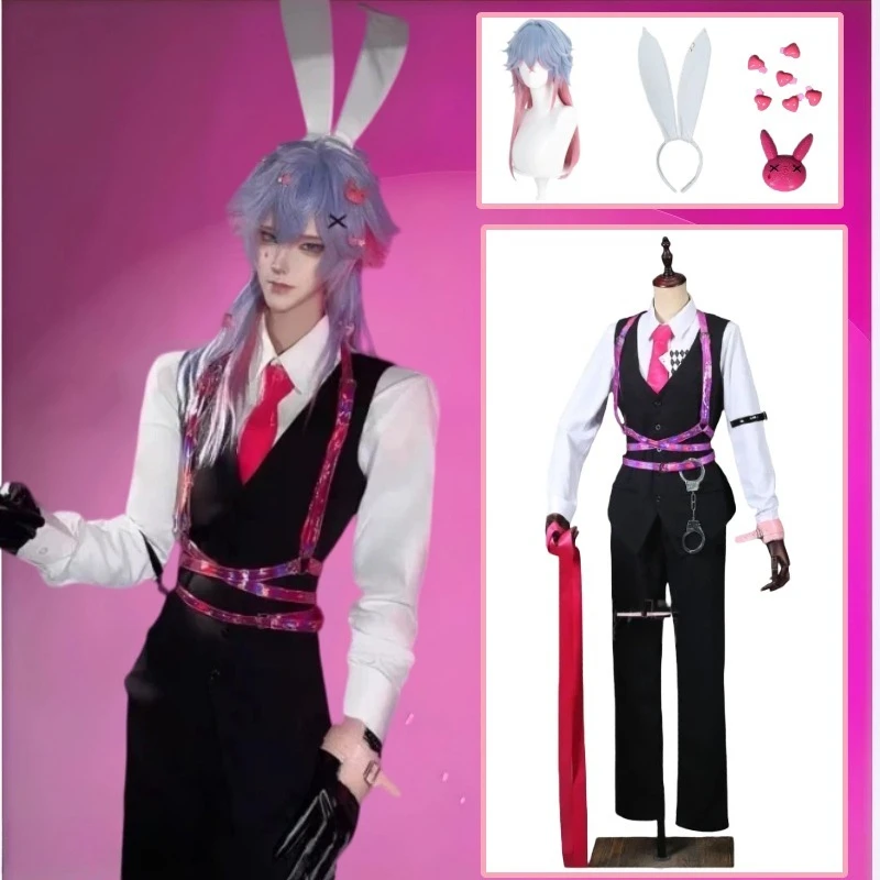 

Rabbit Hole Uniform Suit Women Men Anime Cosplay Costume Bunny Girl Clothing Accessories Wig Outfit Halloween Role Play Fashion