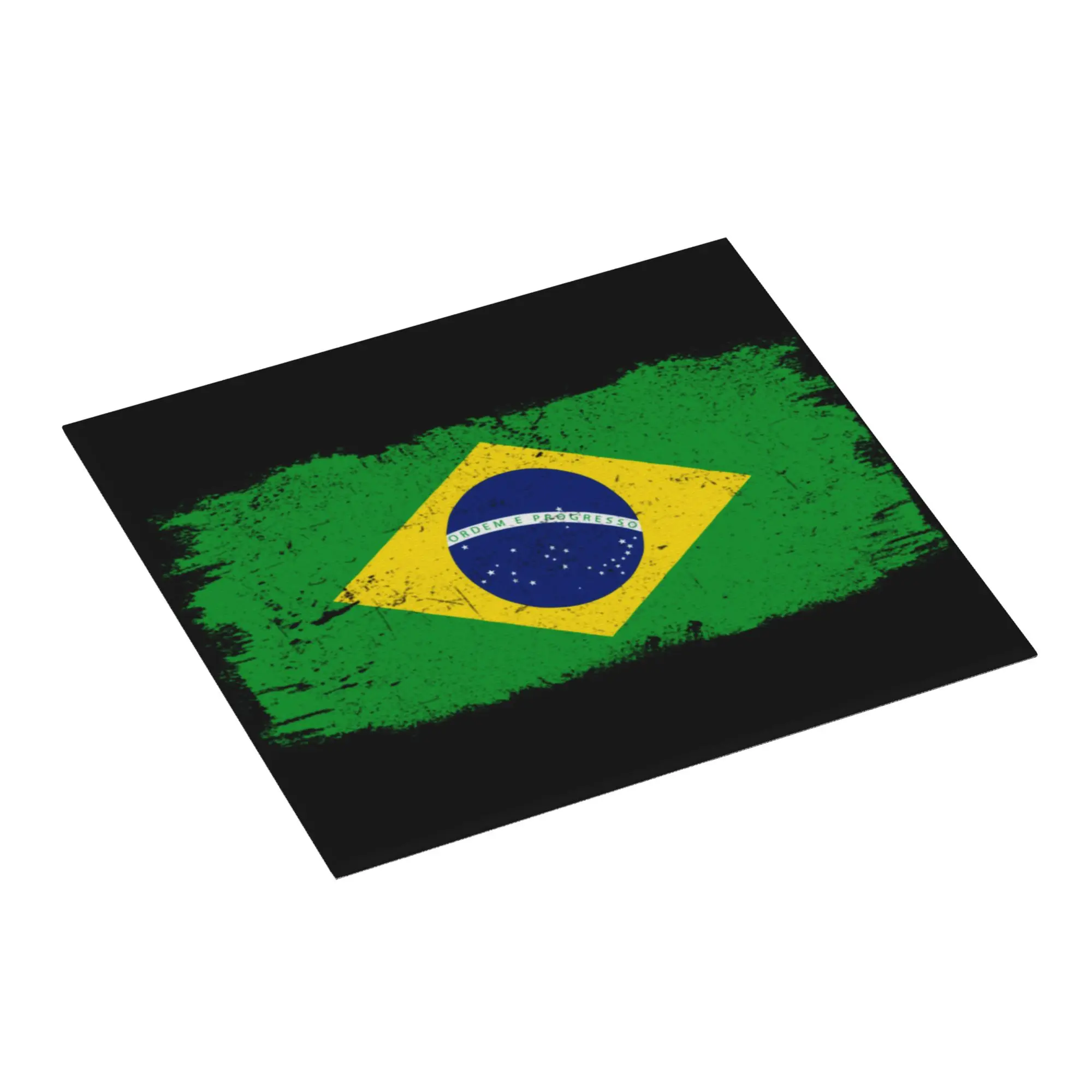 Brazil Flag Brazilian Flag Non Slip Kitchen Counter Protector Mat Barware Tableware Reusable  Bathroom Drying Mat For Kitchen