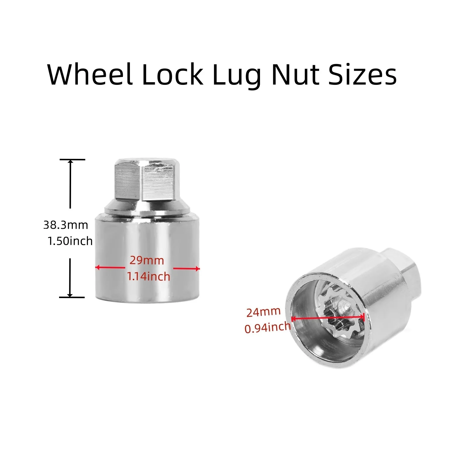 1PCS Lug Nuts Car Tire Anti Theft Screw Bolt 525 for Cars Wheel Tire Nut Screw Removal Compatible with Volkswagen