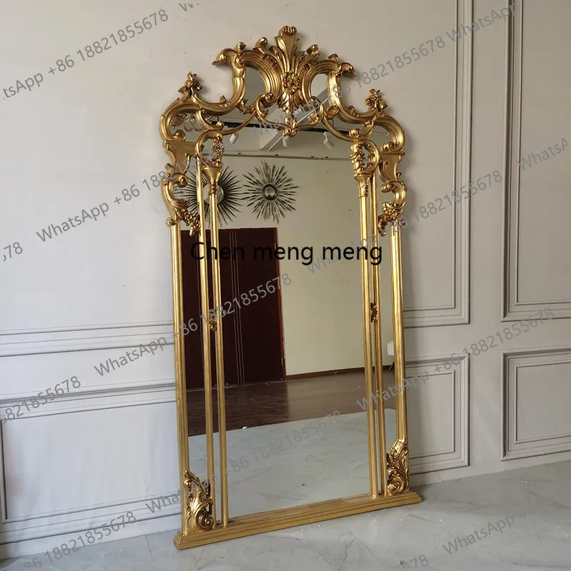 

European mirror home furnishing European French retro, dressing, carved whole body, floor, wedding shop fitting mirror
