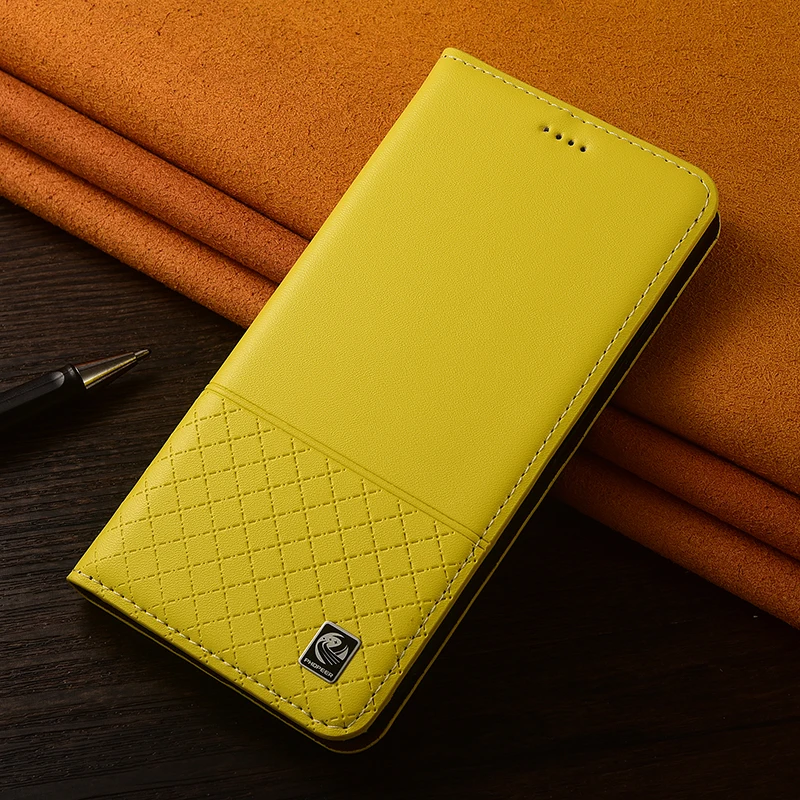 

For Asus Zenfone 5 5Z 6 7 8 9 10 11 12 Ultra Flip ZE630KL ZE620KL Pro Napa Below Grid Pattern Genuine Leather Flip Phone Case