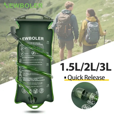 NEWBOLER Water Bladder Water Reservoir Hydration Pack Storage Bag BPA Free 1.5L 2L 3L Running Hydration Vest Backpack ﻿