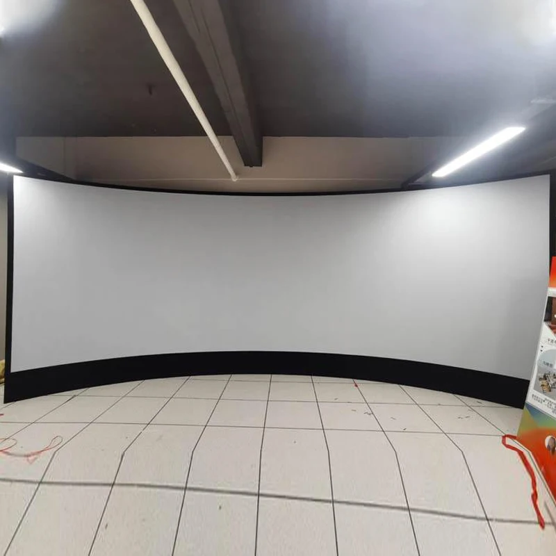 

Изогнутый проекционный экран 16:9 3D серебряный светодиод для домашнего кинотеатра для использования проектора