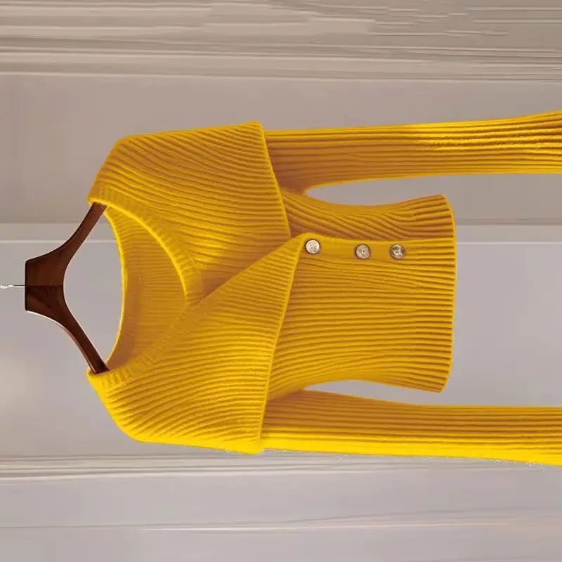 

Кардиган, свитера, куртка, женская мода, осеннее новое элегантное повседневное пальто с v-образным вырезом, женское короткое тонкое вязаное женское пальто