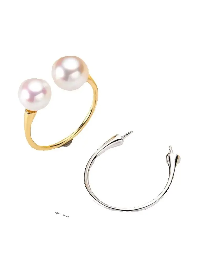 

Wholesale Classic 925 Silver Ring Accessories Settings Adjustable Blank Pearl Ring Setting Base For Women Diy Jewelry Making