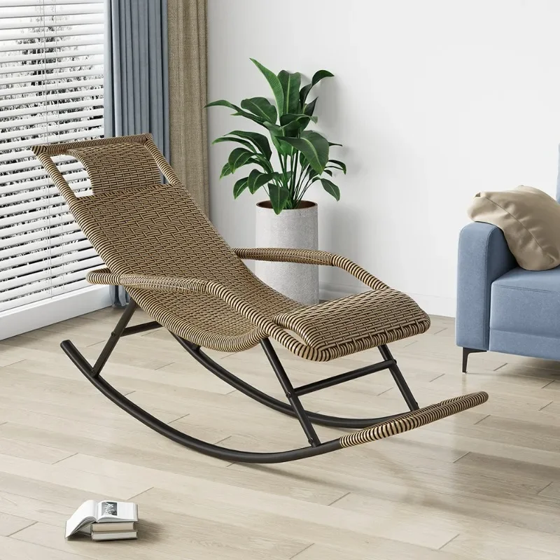 Rocking chair, courtyard balcony, lunch break, rocking  adult recliner, household escape, rocking  lazy can sl