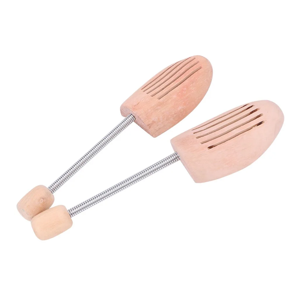

2pcs Shoe Keeper Wood Material Wood Shoe Trees Spring Column Anti Deformation Shoe Stretcher Adjustable Shoe Last For Sneakers