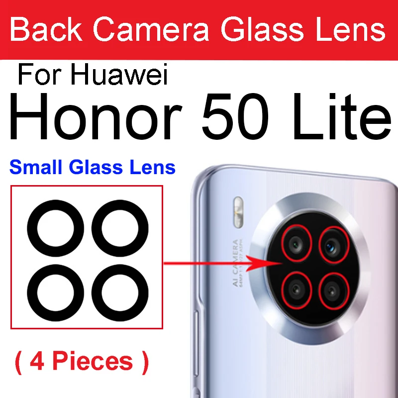 For Huawei Honor 50 Pro 50Lite 50se Rear Camera Lens Glass Back Camera Glass Lens Glass with Sticker Replacement Parts