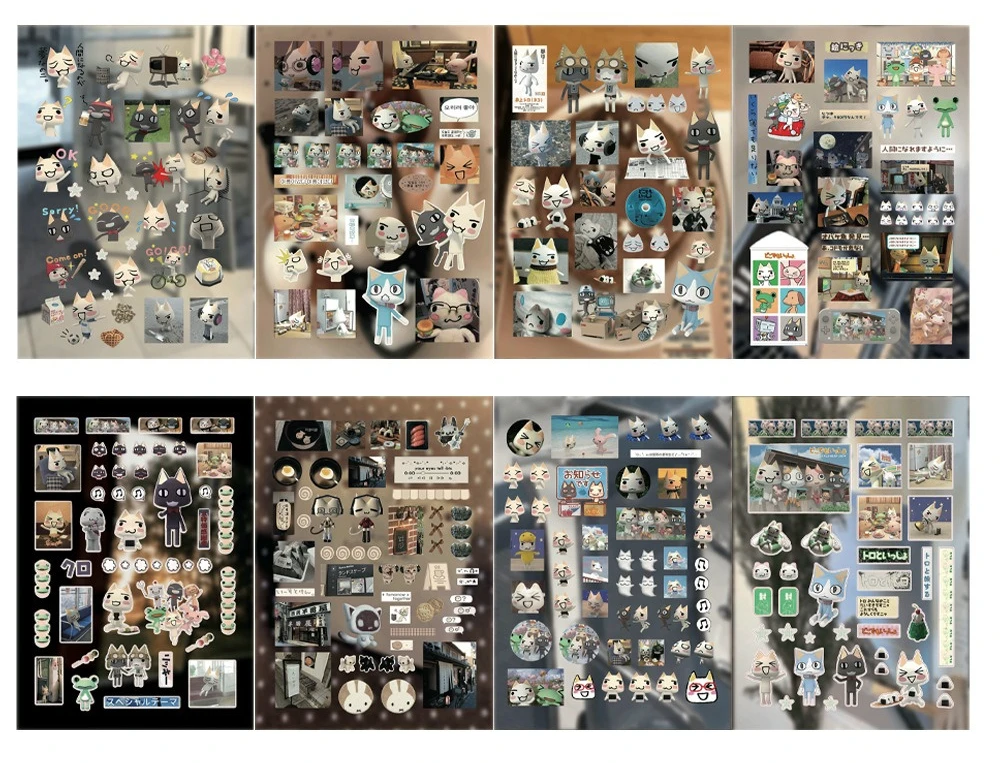8 Stück Cartoon Doro Katze Niedliche Aufkleber Inoue Toro Sticker für Gepäck, Koffer, Skateboard, Handy, Tagebuch, Graffiti-Aufkleber Geschenk Spielzeug – Detail 14