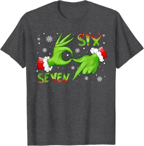 6 7 ستة سبعة اليد الجنرال Z ألفا ميمي العام عيد الميلاد تي شيرت قزم الأيدي نمط الملابس رواية الهدايا روح الدعابة التعبير تي شيرت