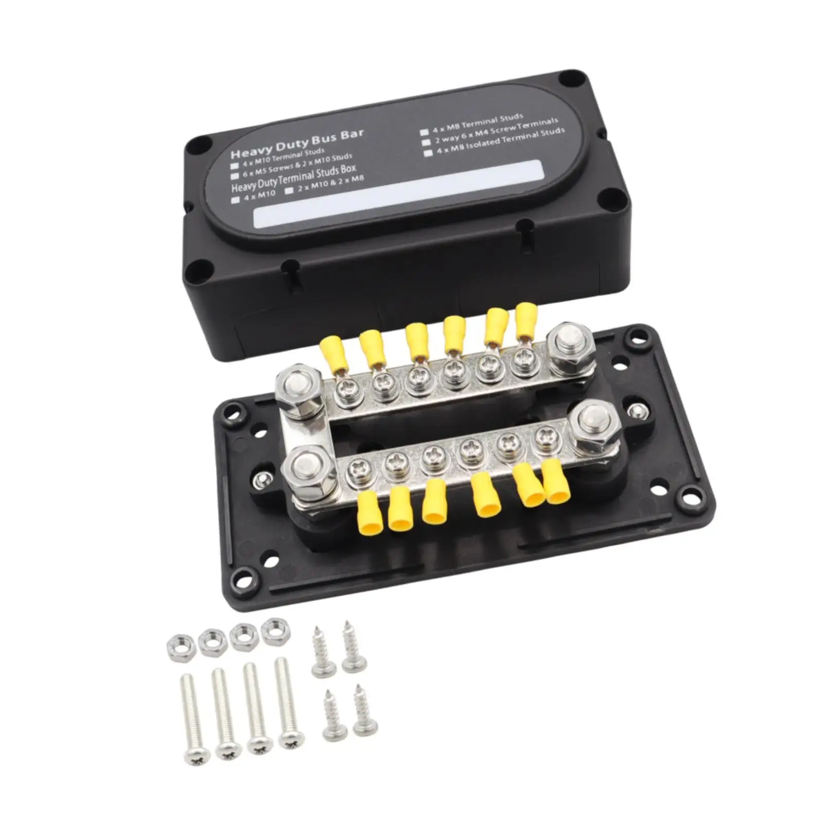 Bus Bar Power Distribution Block Junction Block M10 Stud 48V 150A for Trailer