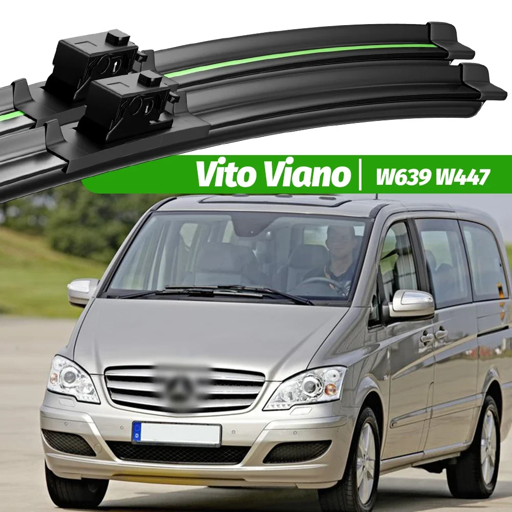 

For Mercedes Benz Vito Viano W639 W447 2006-2022 2pcs Front Windshield Wiper Blades 2007 2021 Windscreen Window Accessories