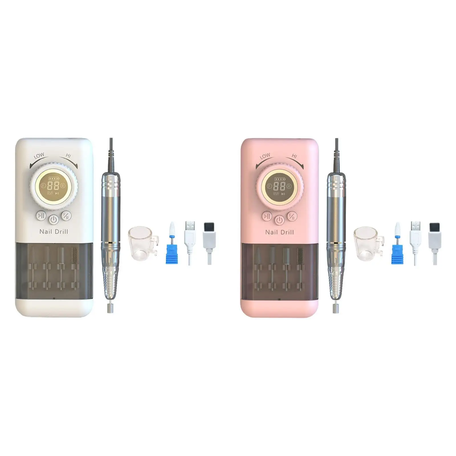 Electric Nail File Machine Kit for Acrylic Nails Removing Carving Gel Nails