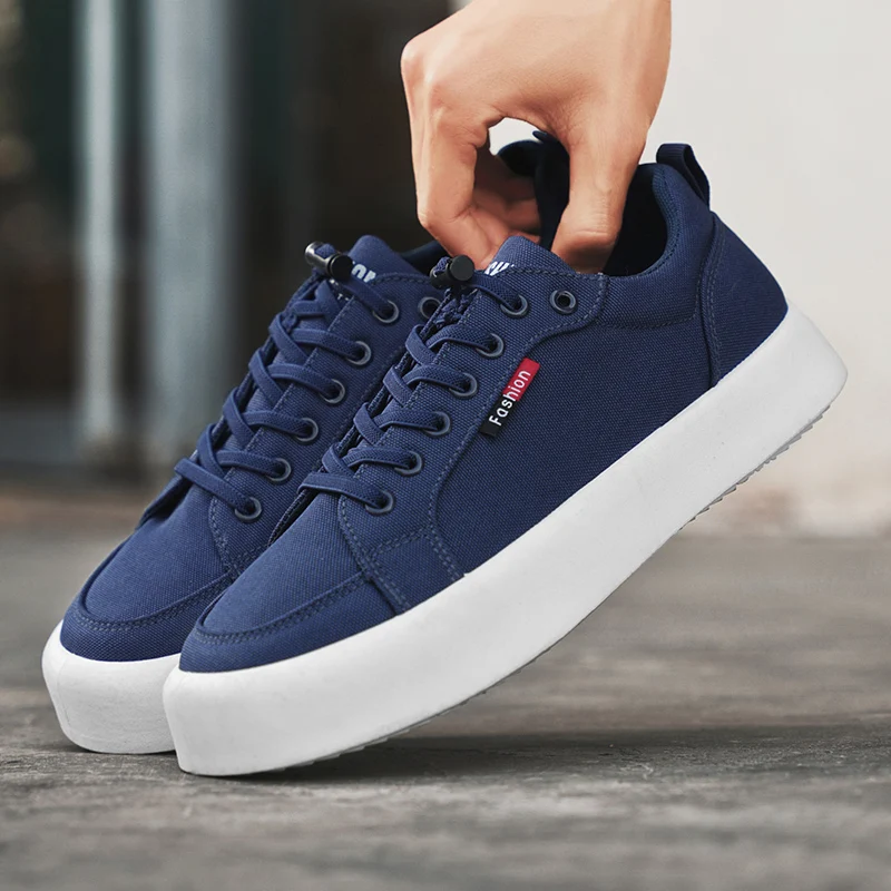 

Fashion Men Canvas Shoes Lightweight Mens Casual Shoes Wear-resistance Walking Sneakers Breathable Driving Shoes Zapato Hombre